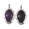 Natural & Synthetic Mixed Stone Faceted Pendants G-D102-02P-2