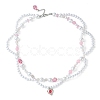 Alloy Heart Pendant Necklace NJEW-FZ00004-11-2