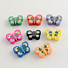 Handmade Polymer Clay Butterfly Beads X-CLAY-Q219-011-1