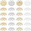 240Pcs 4 Colors Brass Fancy Bead Caps KK-PA0001-27-1