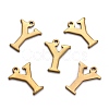 304 Stainless Steel Alphabet Charms STAS-H122-Y-AB-2