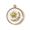 304 Stainless Steel Enamel Pendants STAS-OY002-03G-1