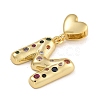 Brass Micro Pave Colorful Cubic Zirconia Pendants KK-P281-01G-M-2
