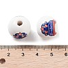 Independence Day Theme Wood European Beads WOOD-M011-07B-3