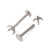 304 Stainless Steel Prong Earring Settings SA-CBA8B85-11B-03-3
