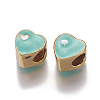 Brass Enamel European Beads KK-F787-A-2