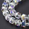 Electroplate Transparent Glass Beads Strands EGLA-H101-03A-4