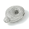 Rack Plating Brass Cubic Zirconia Pendants KK-S378-02P-Q-2