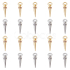 DICOSMETIC 20Pcs 2 Colors Rack Plating Brass Micro Pave Cubic Zirconia Charms KK-DC0003-33-1