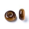Natural Tiger Eye European Beads G-G740-12x6mm-10-2