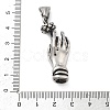 304 Stainless Steel Pendants STAS-V008-13AS-3
