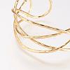 Brass Cuff Bangle BJEW-P168-C08-2