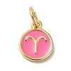 Real 18K Gold Plated Brass Enamel Charms KK-L216-001G-J04-1