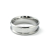 201 Stainless Steel Grooved Finger Ring Settings STAS-TAC0001-10F-P-2
