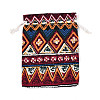 Ethnic Style Burlap Packing Pouches ABAG-N009-06C-01-2