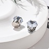 Cubic Zirconia Clip-on Earrings EJEW-L100-01P-07-3