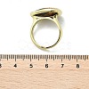 Heart Brass Natural Tiger Eye Finger Rings X-RJEW-D304-01G-D-3