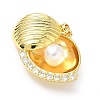Brass Micro Pave Cubic Zirconia Pendants KK-L253-02G-2