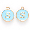 Golden Plated Alloy Enamel Charms ENAM-S118-04S-1