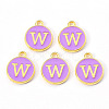 Golden Plated Alloy Enamel Charms X-ENAM-S118-10W-2