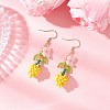 Flower 304 Stainless Steel Glass Seed Beads Dangle Earrings EJEW-MZ00470-03-1