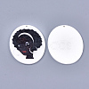 Printed Wooden Big Pendants WOOD-S050-10D-2