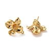 Brass Micro Pave Cubic Zirconia Stud Earring Findings KK-P285-05G-2