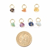 7Pcs 7 Styles Natural Stone Chip Charms PALLOY-JF01485-01-2