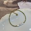 Faceted Cubic Zirconia Beaded Bracelets WG13B90-01-1