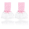 Bowknot Cotton Womens Knitting Floral Lace Wrist Cuffs For Wedding Party AJEW-WH20060-34A-6