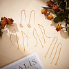 BENECREAT 8Pcs 4 Style Brass Stud Earring Findings KK-BC0011-83-4