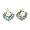 Brass Enamel Charms KK-S338-06G-1
