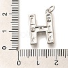 Brass Micro Pave Clear Cubic Zirconia Pendants KK-G521-01P-H-3
