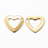 201 Stainless Steel Open Heart Charms STAS-H557-37G-2