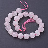 Natural Rose Quartz Beads Strands X-G-G099-F8mm-15-2