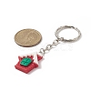 Christmas Theme Resin Pendant Keychain KEYC-JKC00443-4