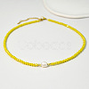 Natural Freshwater Pearl & Glass Beaded Necklaces for Women AC5368-5-1