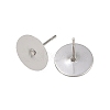 Tarnish Resistant 316 Surgical Stainless Steel Flat Round Blank Peg Stud Earring Settings STAS-R073-06B-1