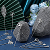 Brass/Iron /Alloy Hair Sticks OHAR-SC0001-09S-4
