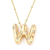 Brass Micro Pave Clear Cubic Zirconia Pendant Necklaces NJEW-Z038-01G-W-2