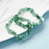 Natural Green Aventurine Chips Beaded Stretch Bracelet for Women PW-WG72437-03-2