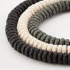 3 Strands 3 Colors Natural Lava Rock Beads Strands G-OC0002-83-4