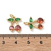 SHEGRACE Brass Colorful Cubic Zirconia Charms XGRQ4G282-670G-3