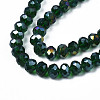 Electroplate Glass Beads Strands EGLA-A034-T8mm-B28-3