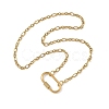 304 Stainless Steel Mother-Son Chain/Figaro Chain Necklaces for Women NJEW-JN06451-3