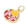 Christmas Brass Enamel Charms KK-Q028-71G-01-2