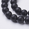Natural Black Agate Beads Strands X-G-D543-8mm-2