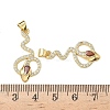 Brass Micro Pave Cubic Zirconia Pendants KK-L243-29G-04-3