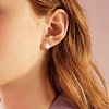 10Pcs 5 Styles 304 Stainless Steel & Brass  Cuff Earrings EJEW-HS0001-44A-5