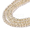 Transparent Electroplate Glass Beads Strands GLAA-H021-01A-PL02-5